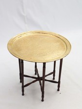Vintage Brass Topped Round
