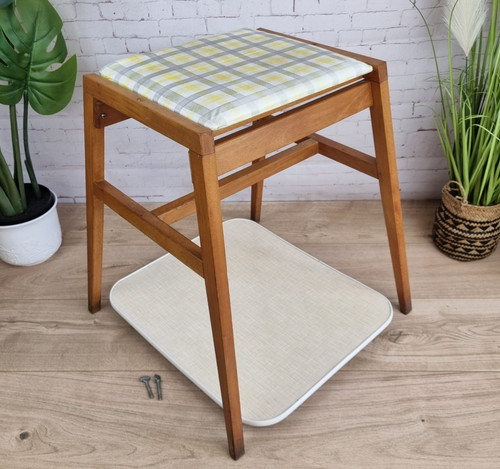 Vintage utility table stool - utility,
