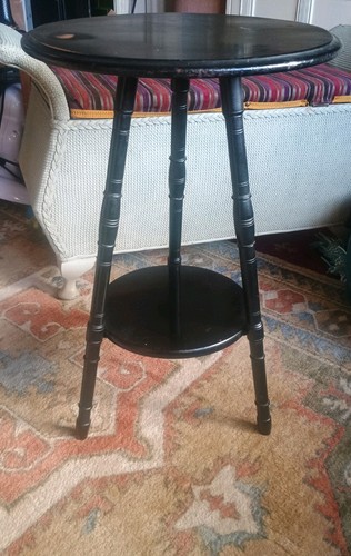 Vintage ebonised wood tier - ebonised,