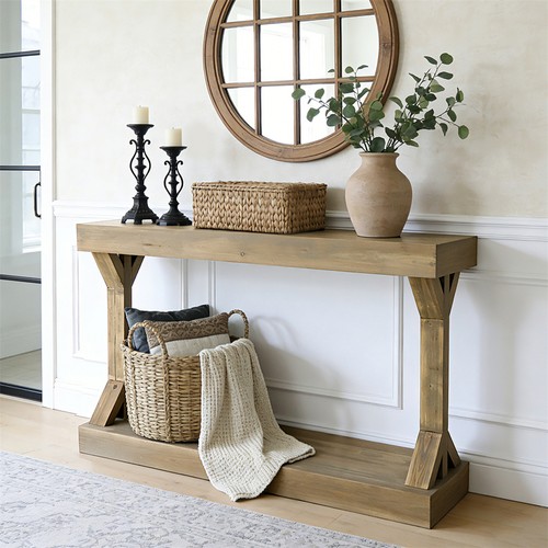 Console table wooden - table, hall
